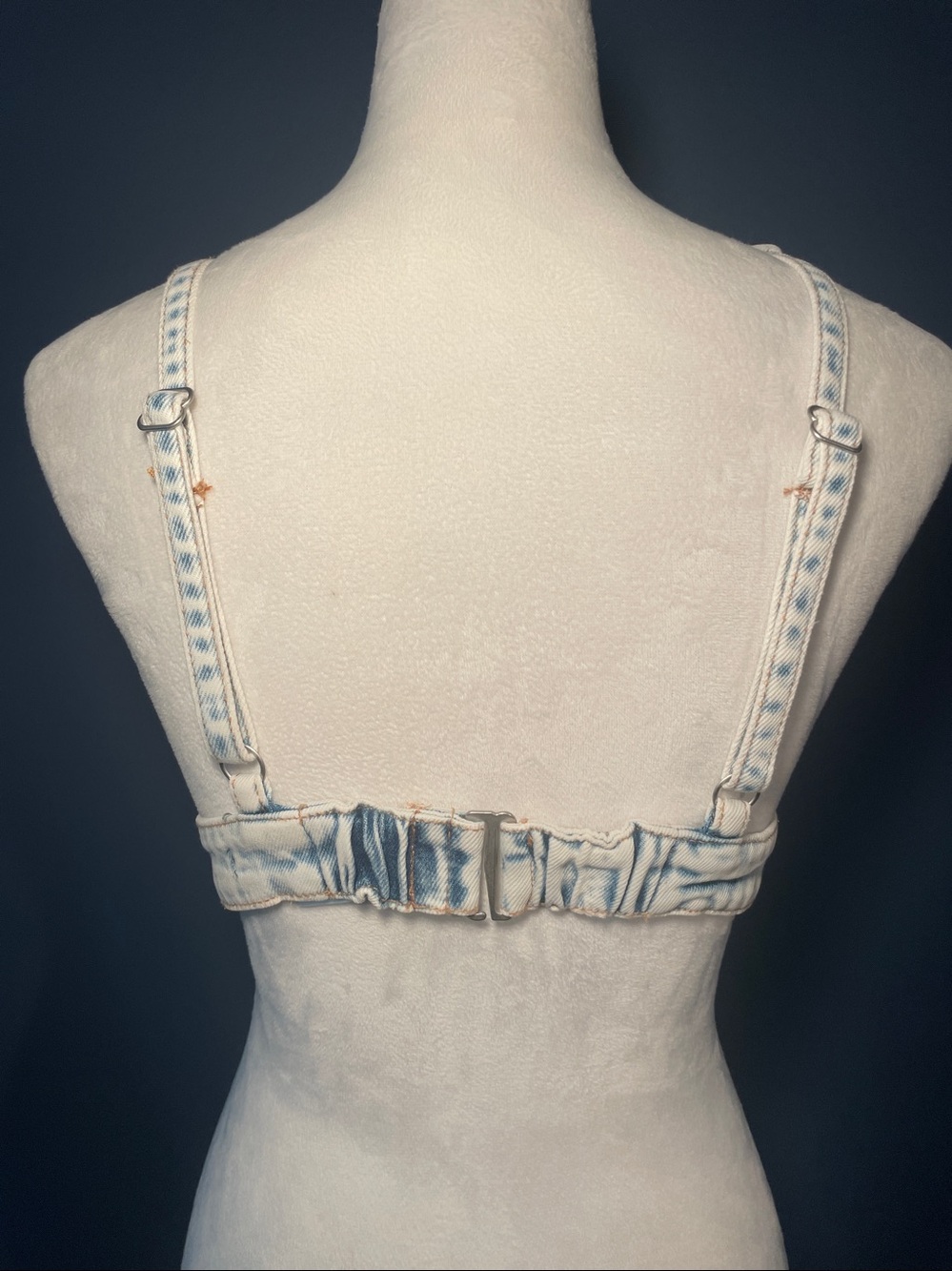 wild fable Light Blue Denim Floral Embroidered Bralette - Picture 4 of 6